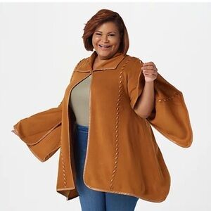 Women's Tan Cape Jacket
